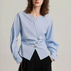 2Pcs Fashion Womens V Neck Casual Shirt