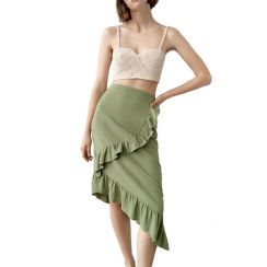 3Pcs Womens Asymmetrical Half Skirt