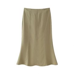 6Pcs High Waisted Cowl Mid Length Skirt