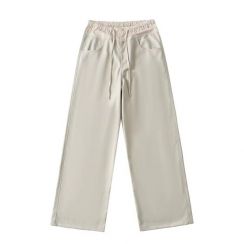 2Pcs Womens Casual Loose Wide Leg Pants