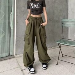 2Pcs Womens Side Pocket Fashion Casual Pants
