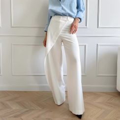 3Pcs Womens Asymmetrical Office Pants